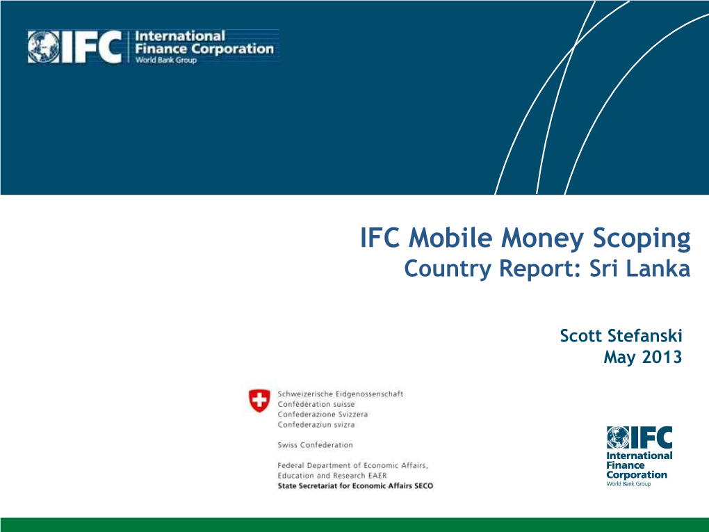 IFC Mobile Money Scoping Country Report: Sri Lanka