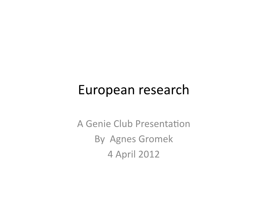 European Research
