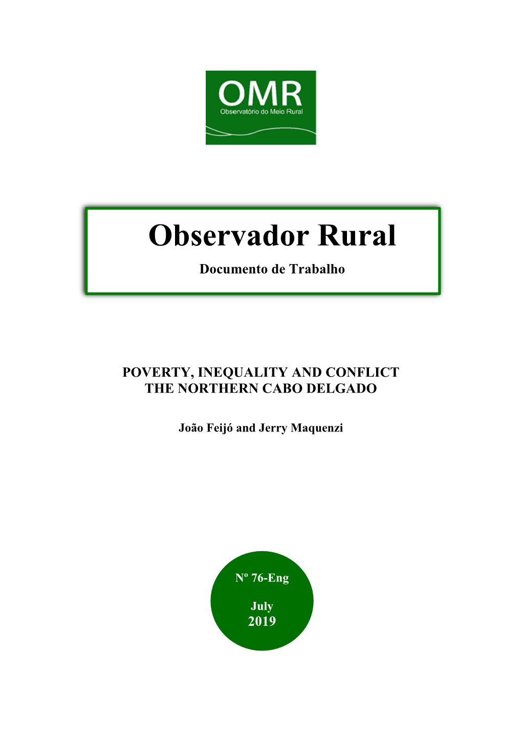 Observador Rural Documento De Trabalho