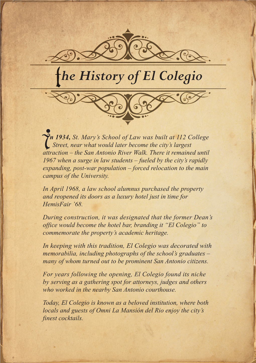 He History of El Colegio