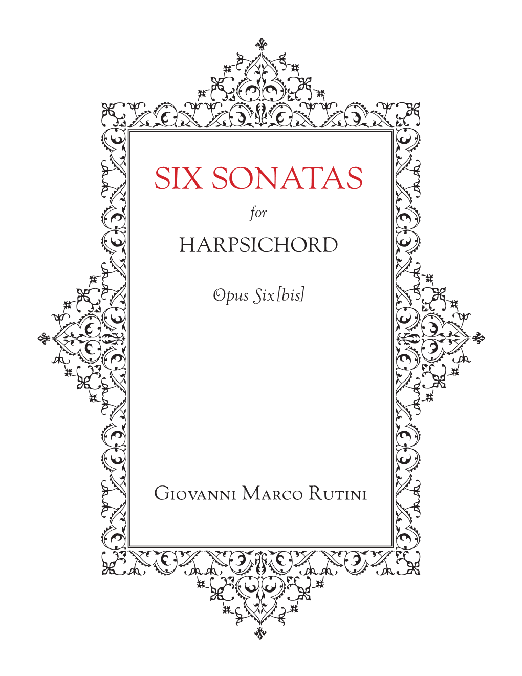 SIX SONATAS for HARPSICHORD ! Uabv @