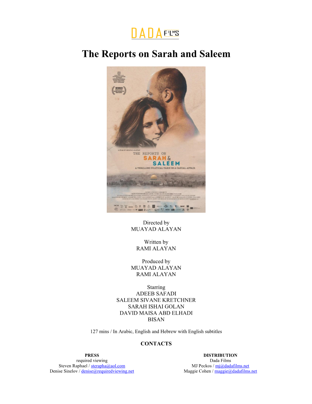 The Reports on Sarah and Saleem