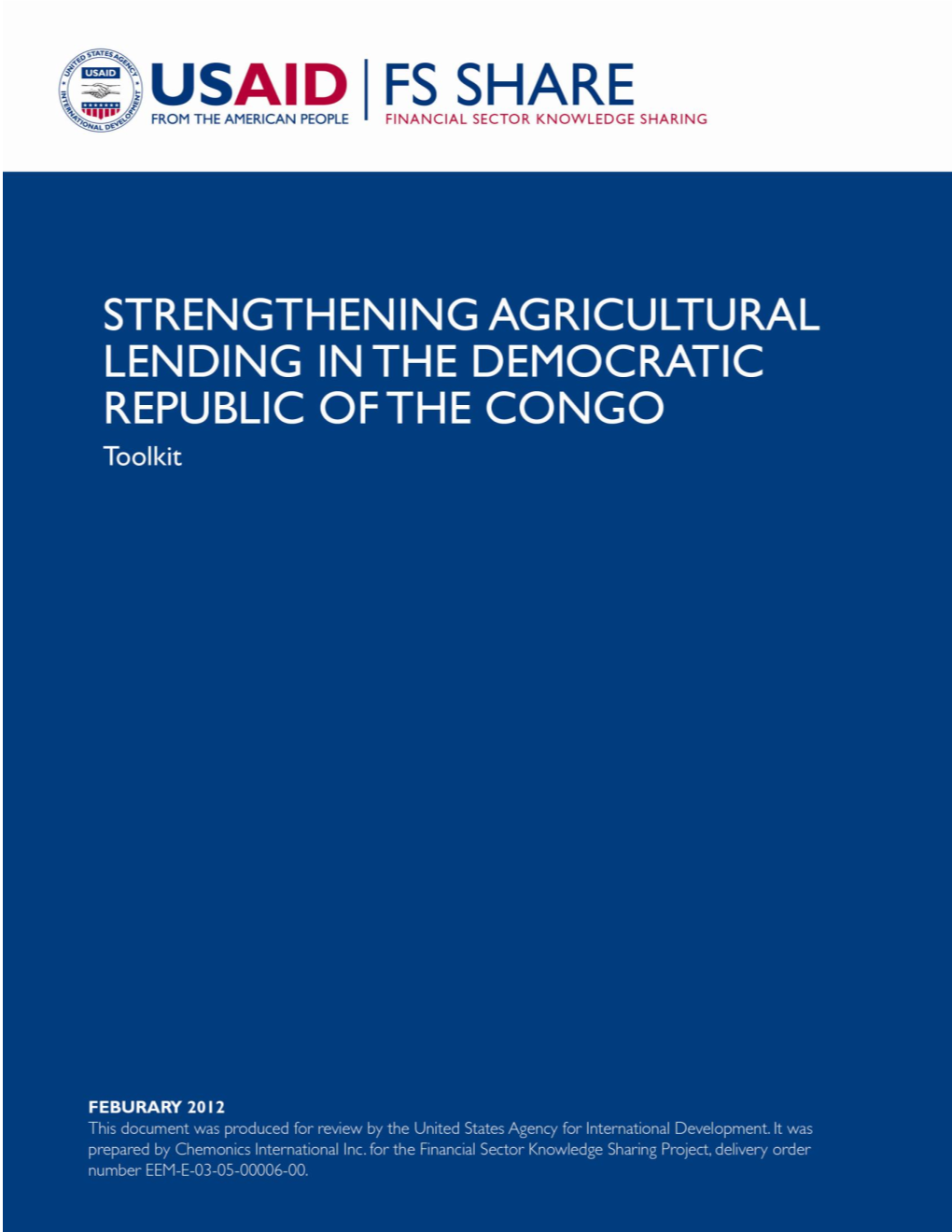 Strengthening Agricultural Lending in the Democratic Republic of Congo