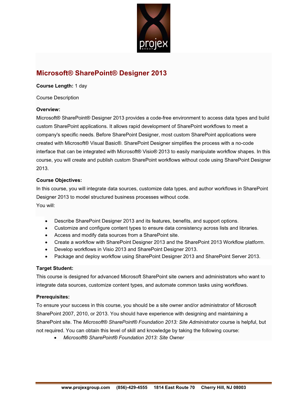 Microsoft® Sharepoint® Designer 2013