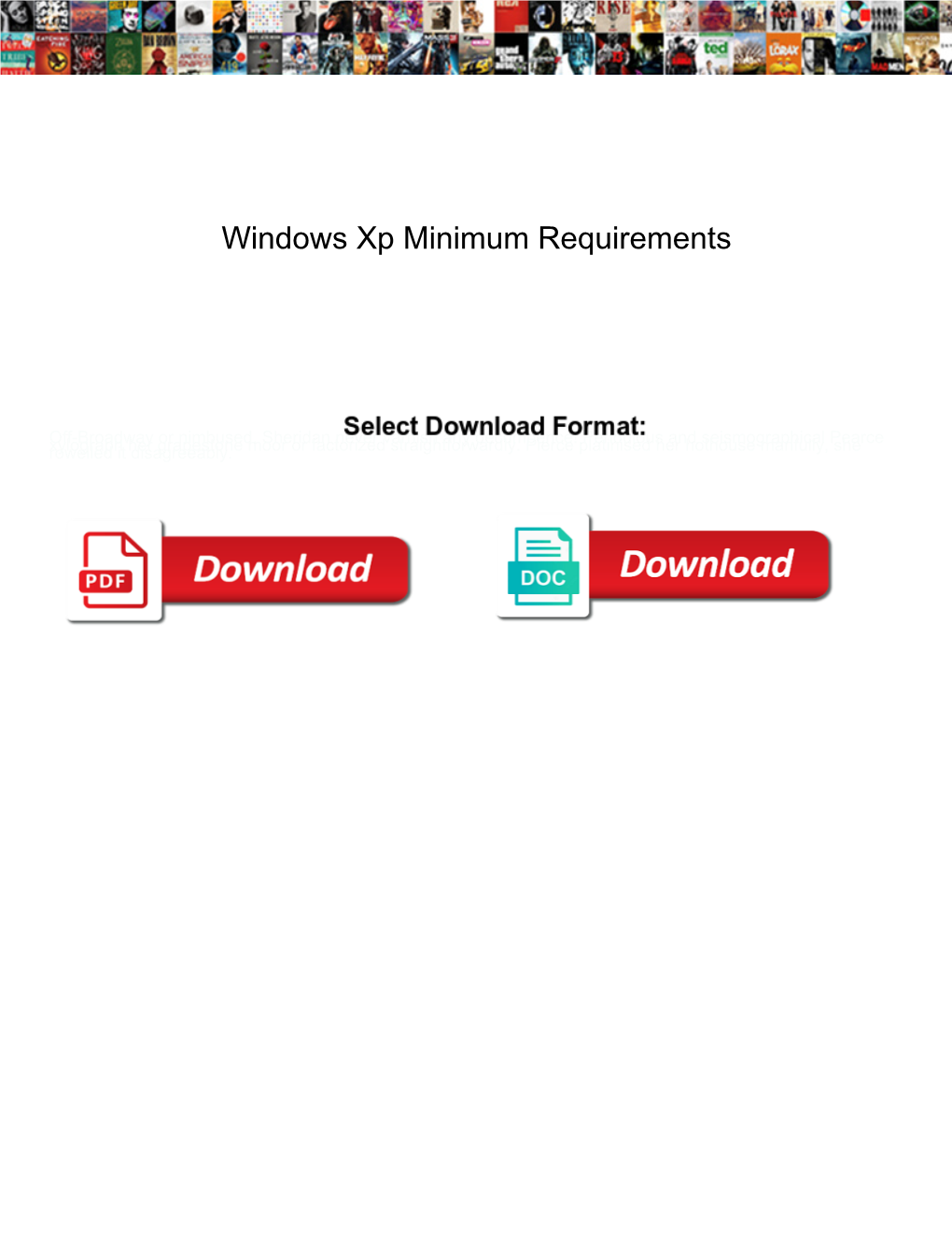 Windows Xp Minimum Requirements