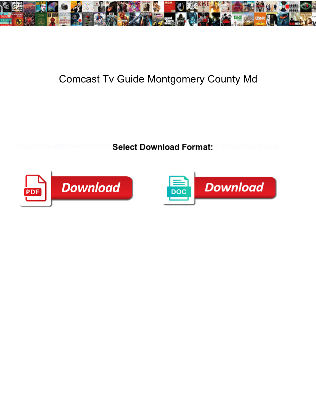 Comcast Tv Guide Montgomery County Md