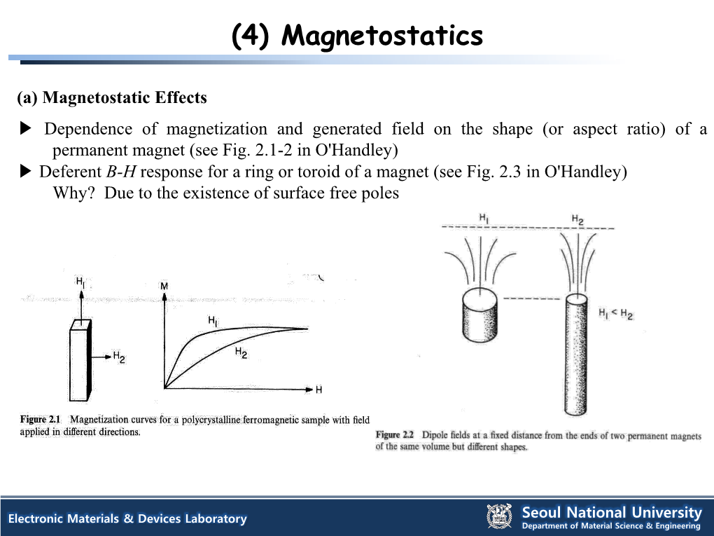 Magnetostatic Energy and Thermodynamics