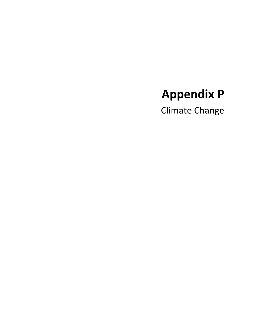 Draft DRECP and EIR/EIS – Appendix P, Climate Change