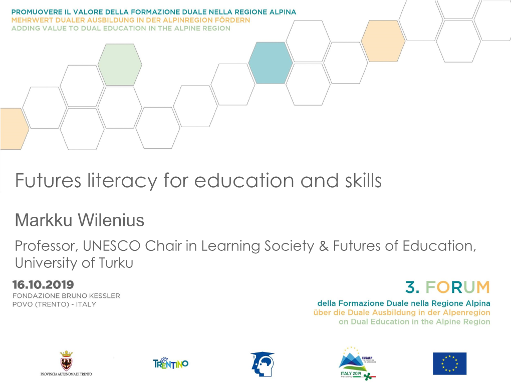 Futures Literacy for Education and Skills