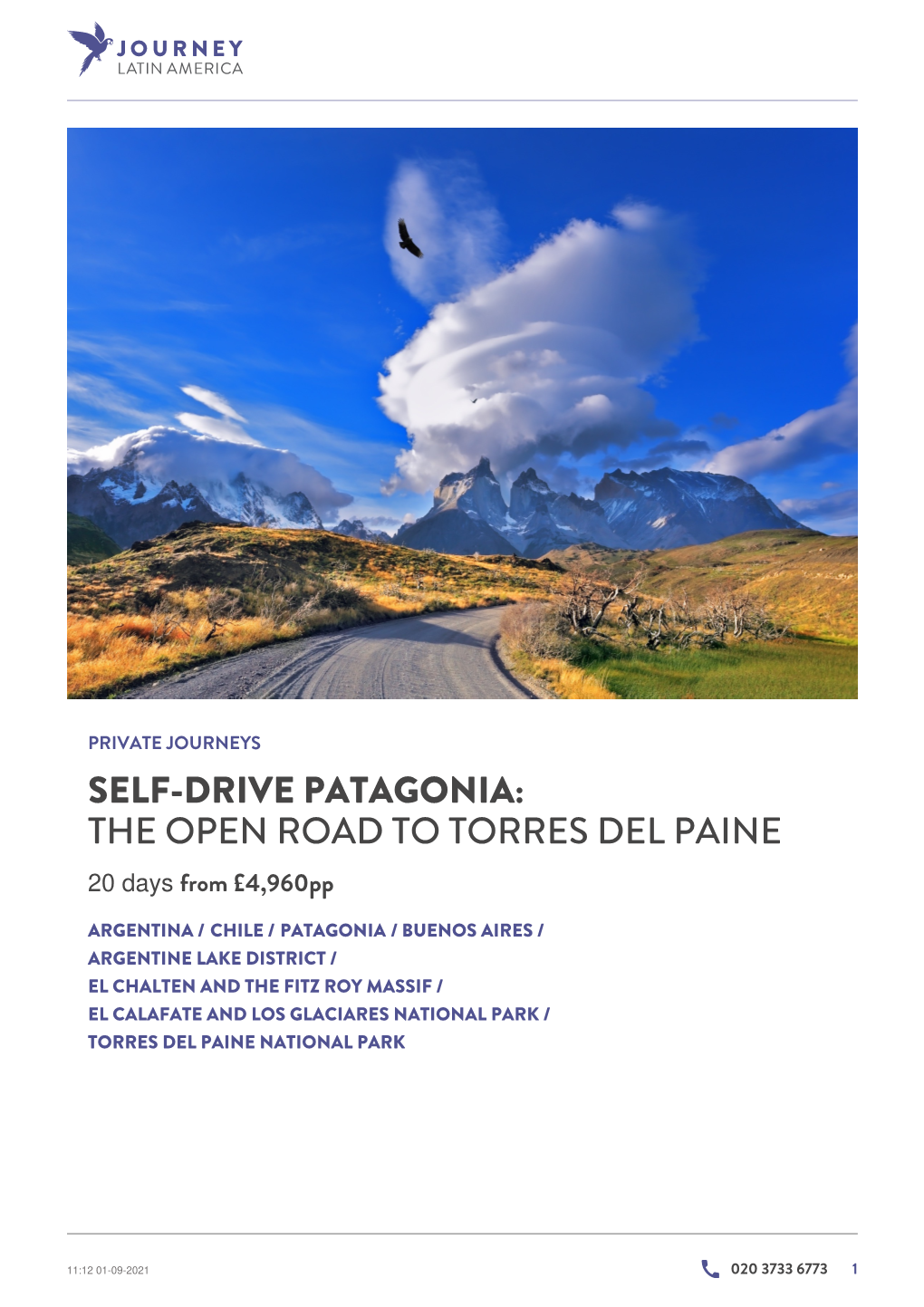 The Open Road to Torres Del Paine