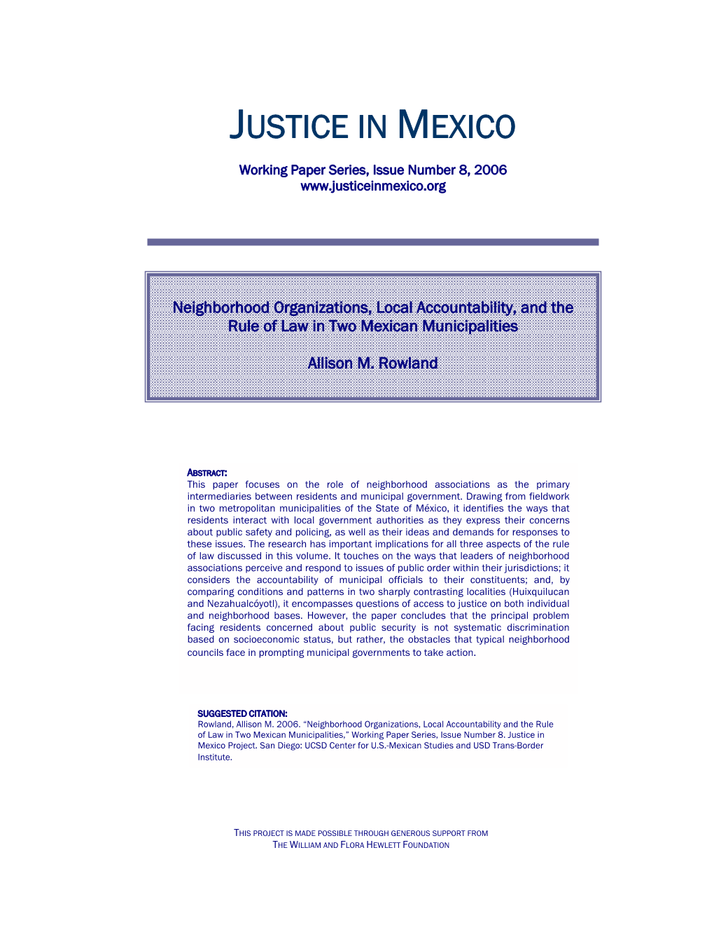 Justice in Mexico