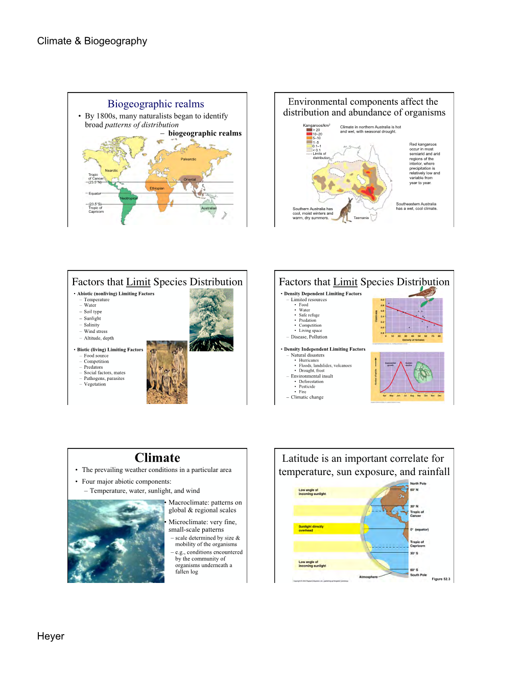 Climate & Biogeography