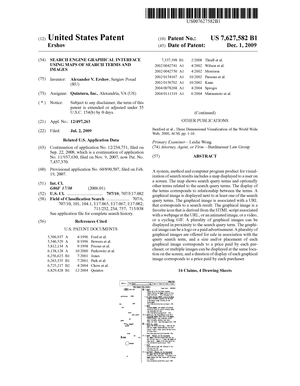 (12) United States Patent (10) Patent No.: US 7.627,582 B1 Ershov (45) Date of Patent: Dec