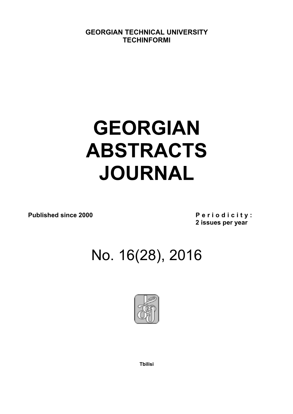 Georgian Abstracts Journal