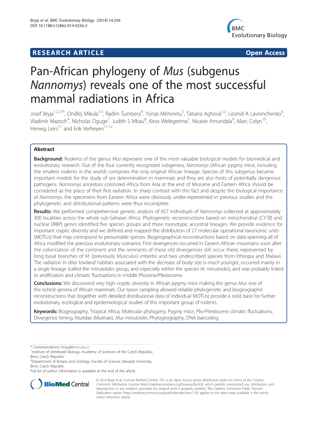 Pan-African Phylogeny Of