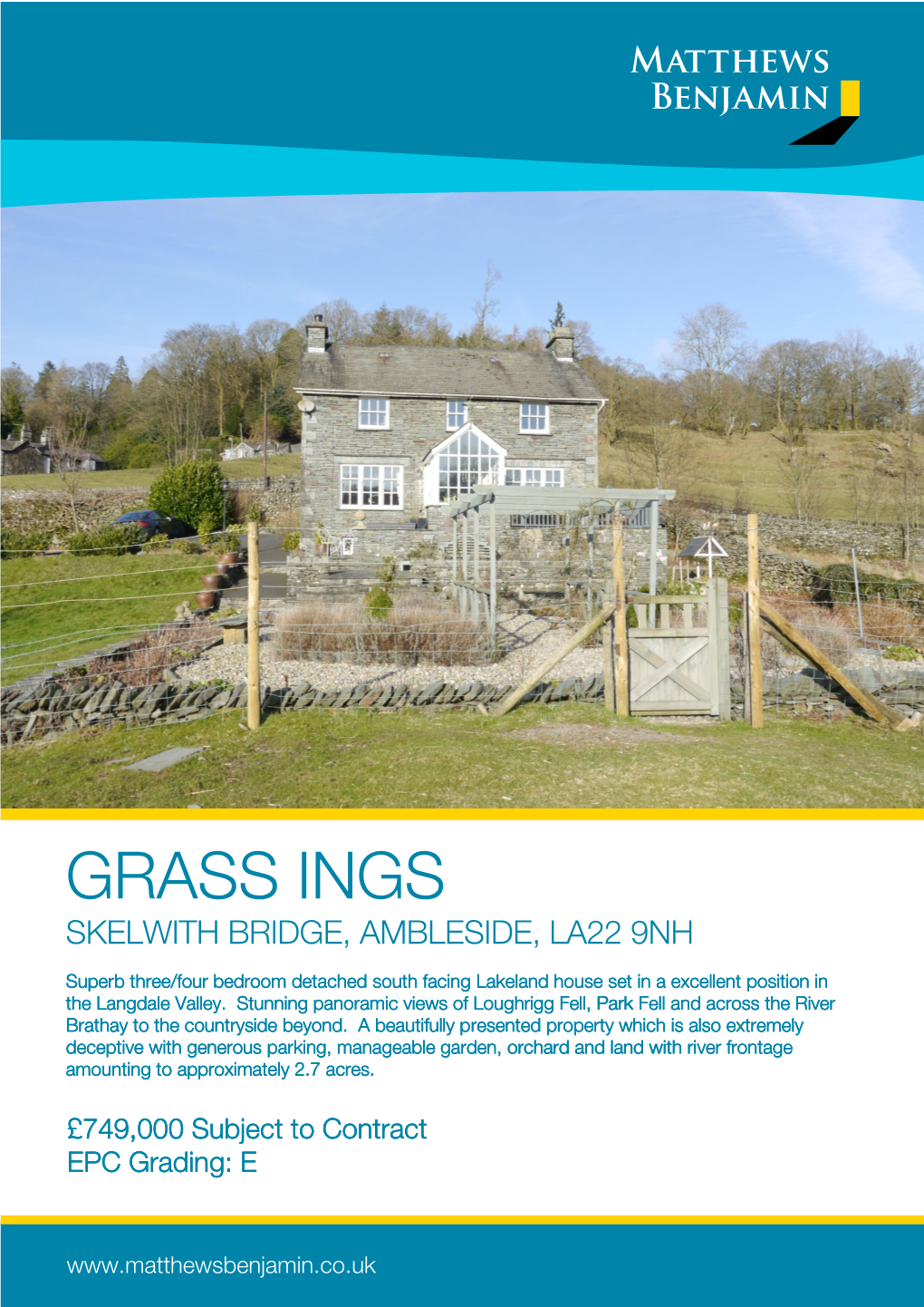 Grass Ings Skelwith Bridge, Ambleside, La22 9Nh