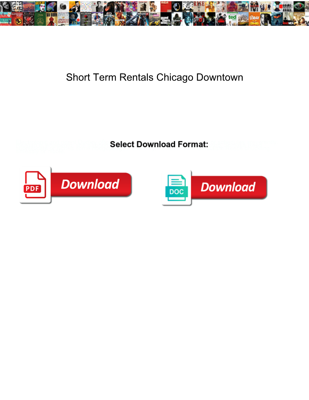 Short Term Rentals Chicago Downtown
