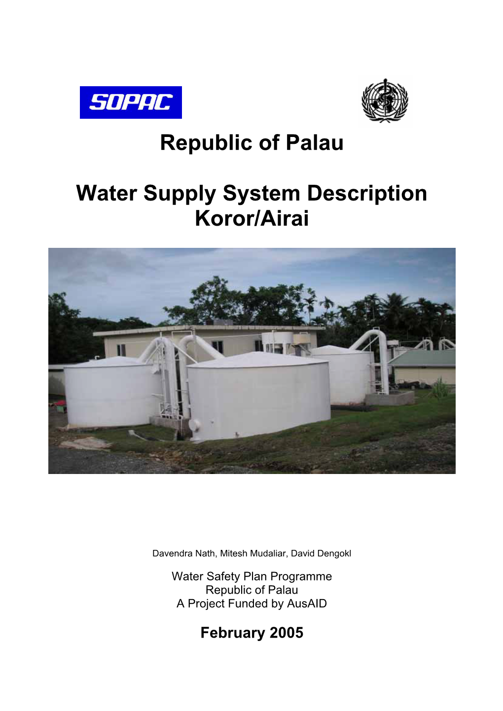 Republic of Palau Water Supply System Description Koror/Airai