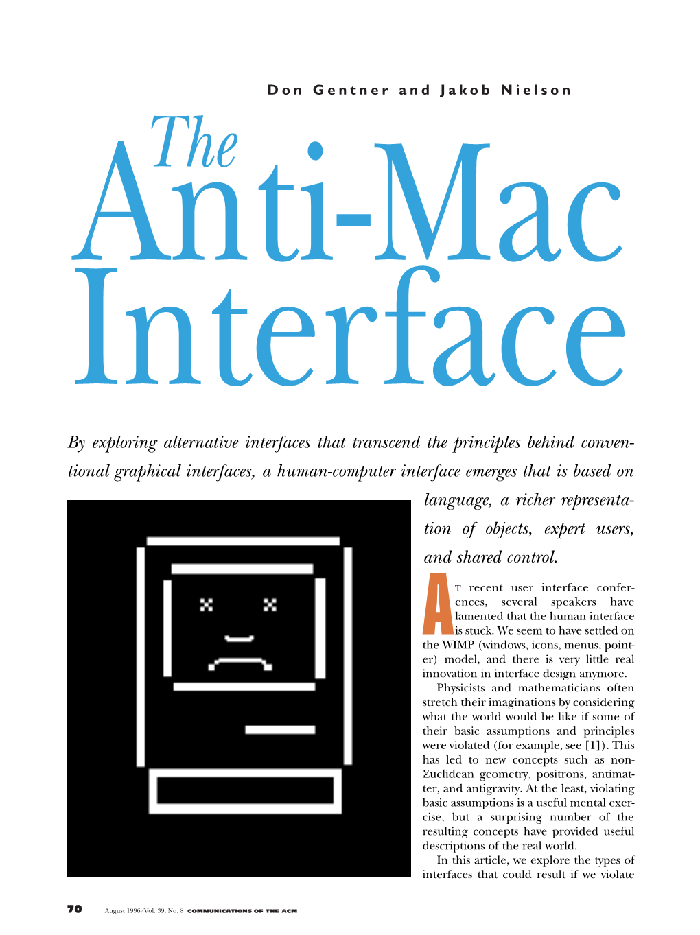 The Anti-Mac Interface Language for Computers