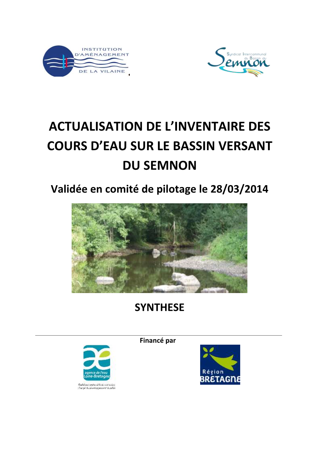 Actualisation De L'inventaire Des Cours D'eau Sur Le Bassin Versant Du