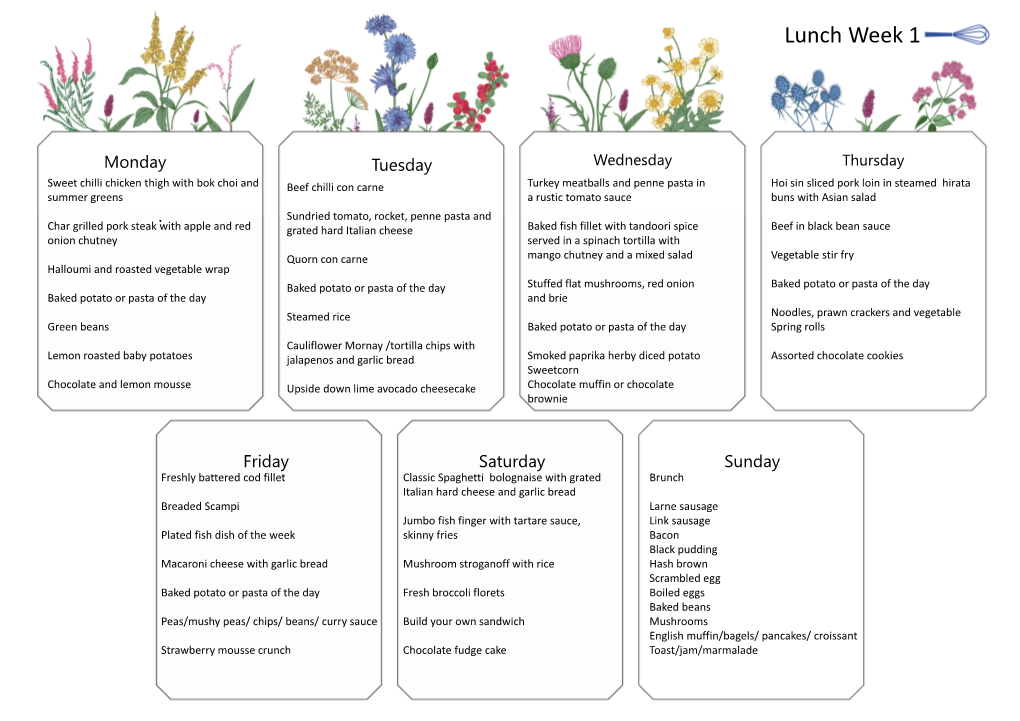 Lunch Week 1