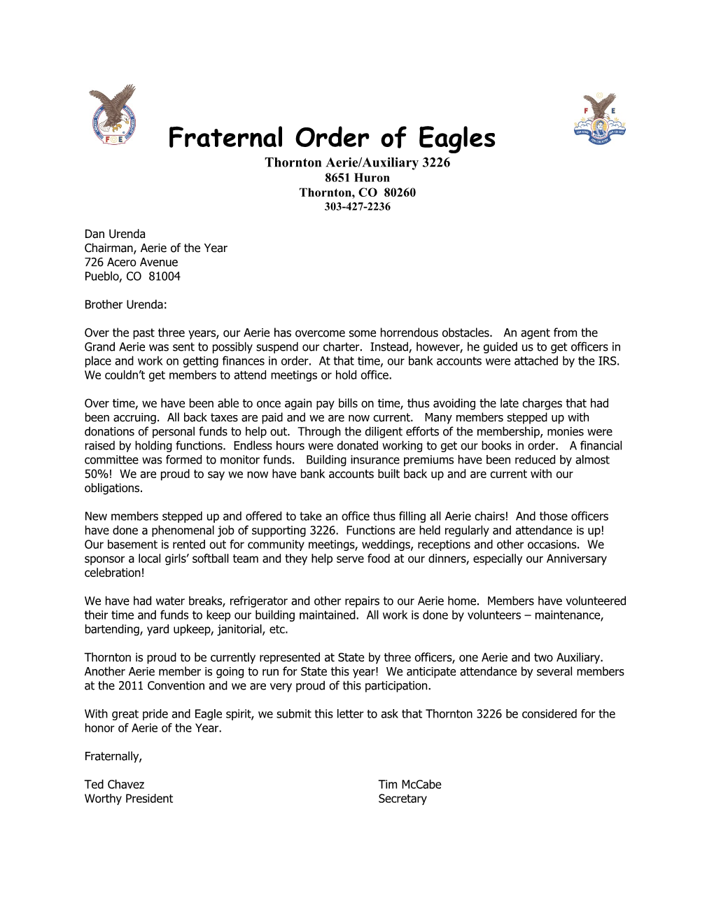 Fraternal Order of Eagles