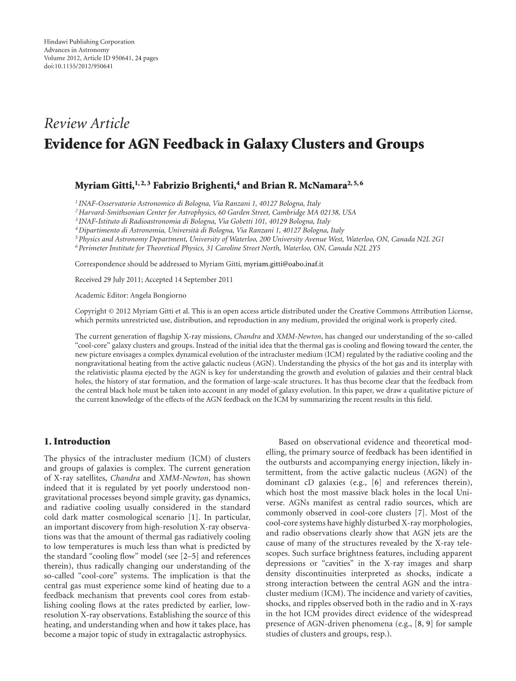 Evidence for AGN Feedback in Galaxy Clusters and Groups