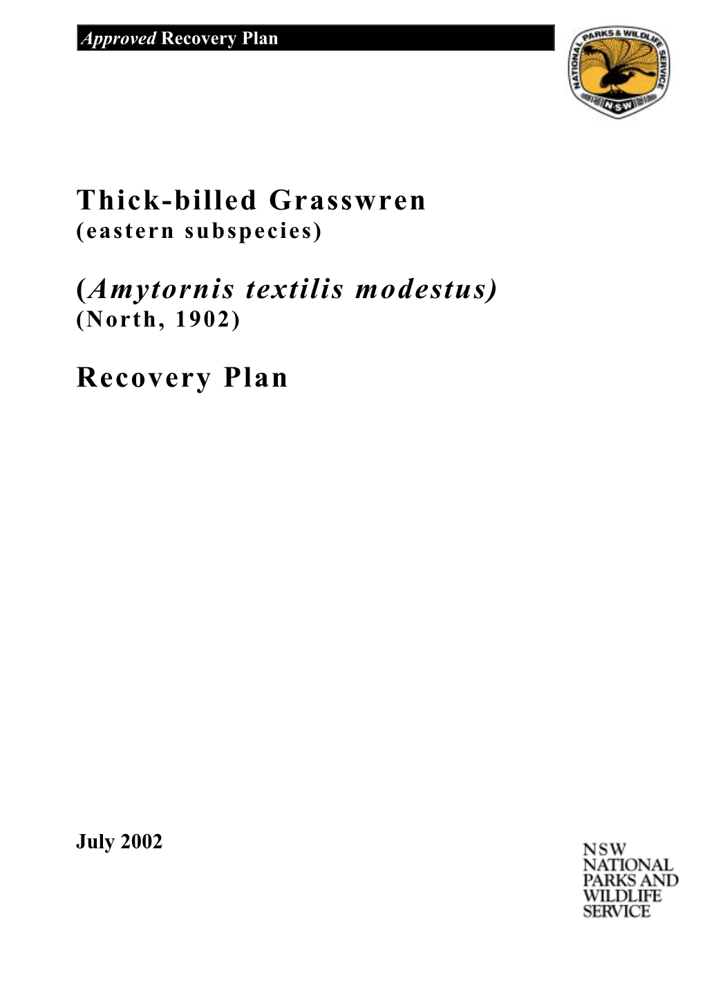 Thick-Billed Grasswren (Eastern Subspecies)