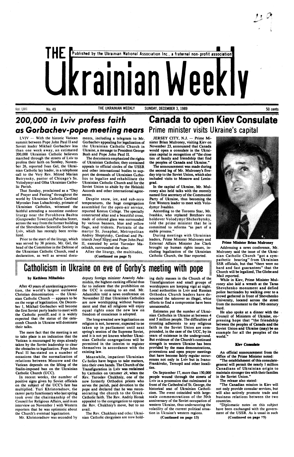 The Ukrainian Weekly 1989, No.49