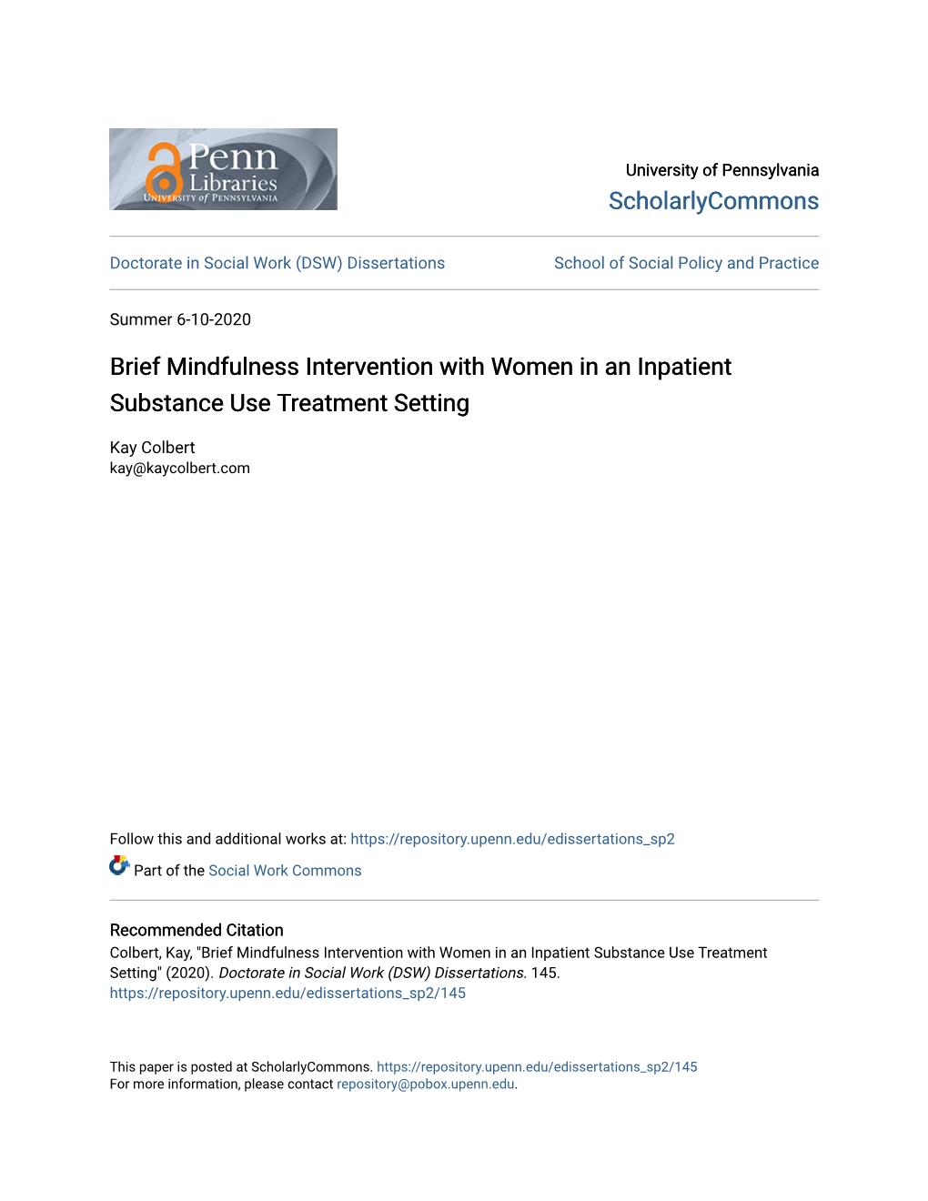 Brief Mindfulness Intervention with Women in an Inpatient Substance Use Treatment Setting