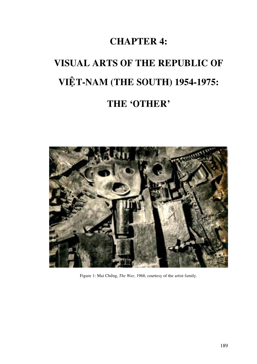 Chapter 4: Visual Arts of the Republic of Vieät-Nam (The