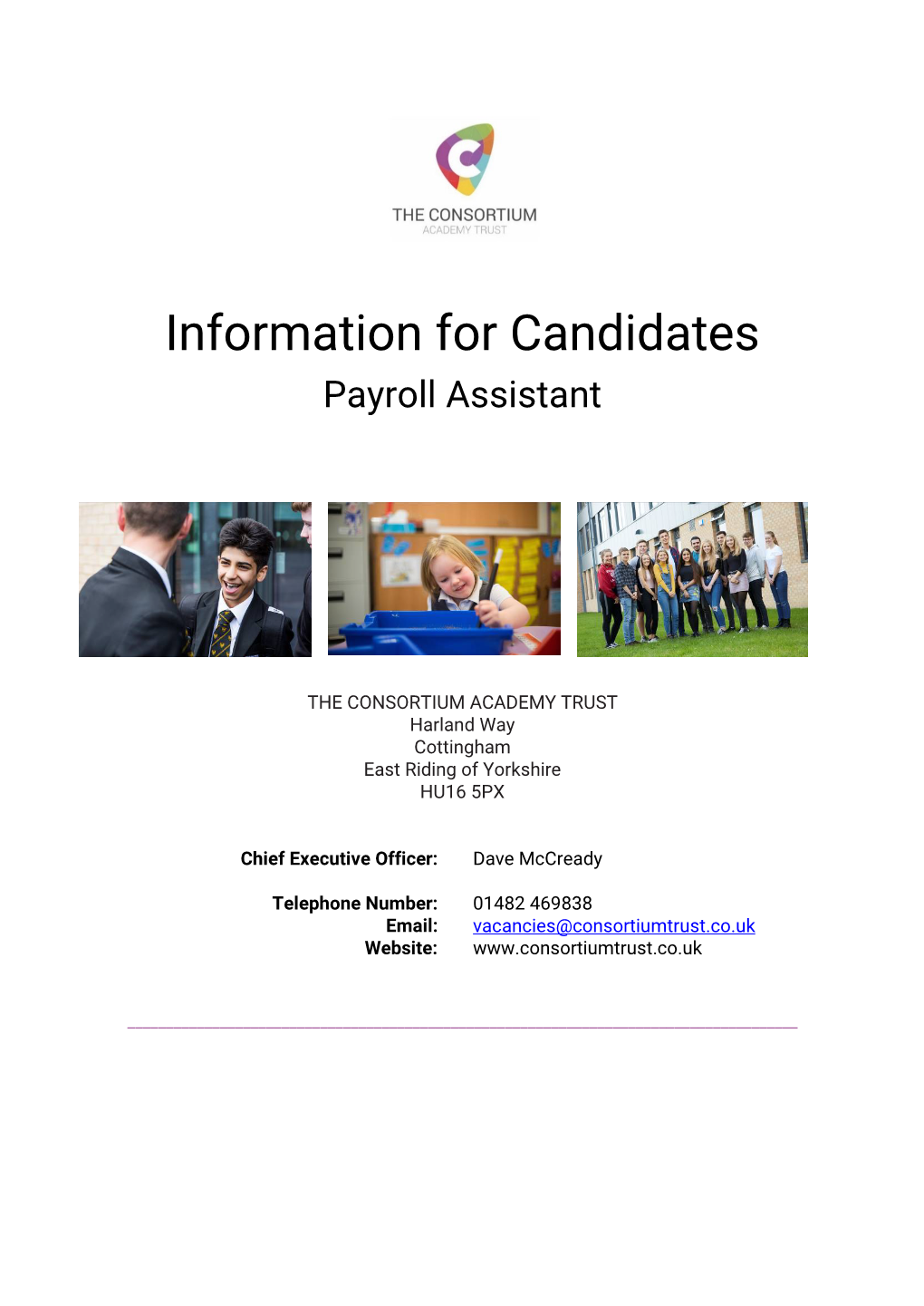 Information for Candidates Payroll Assistant