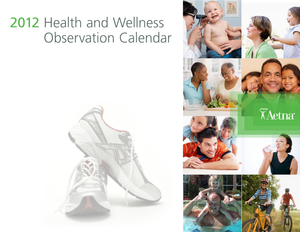 2012 Health and Wellness Observation Calendar