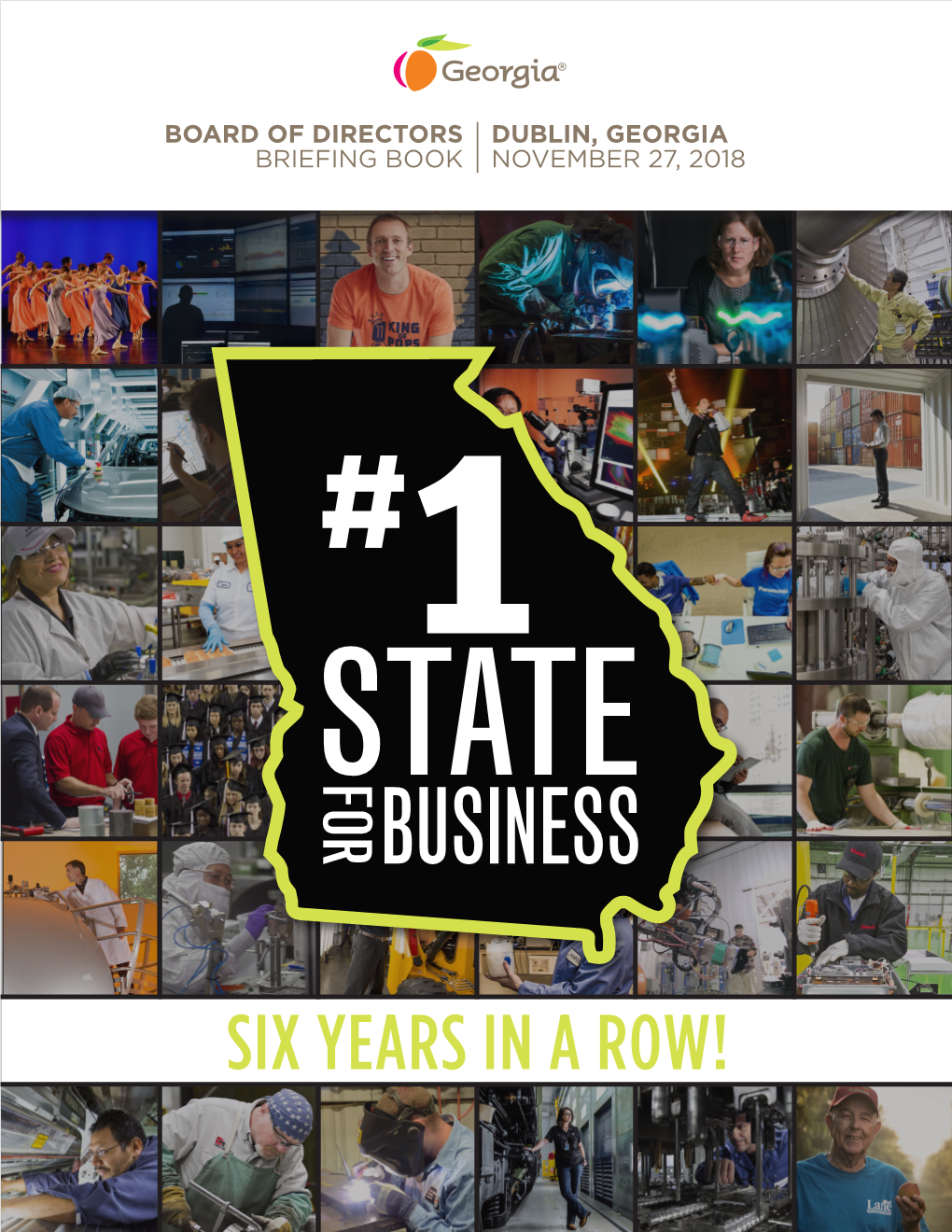 Six Years in a Row! Georgia Department of Economic Development Board Book