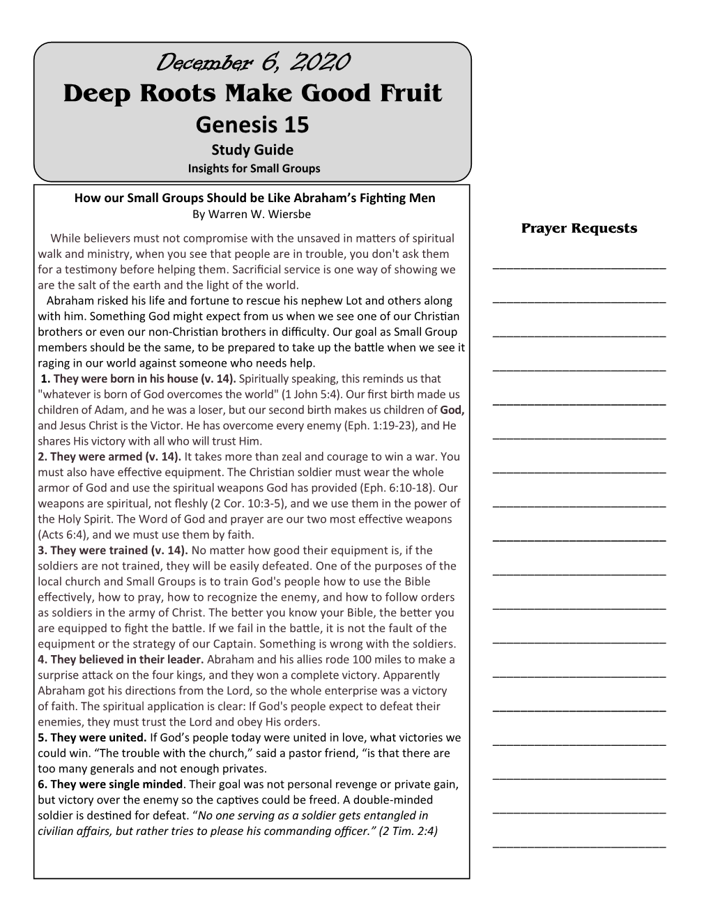 Genesis 15 Study Guide Insights for Small Groups
