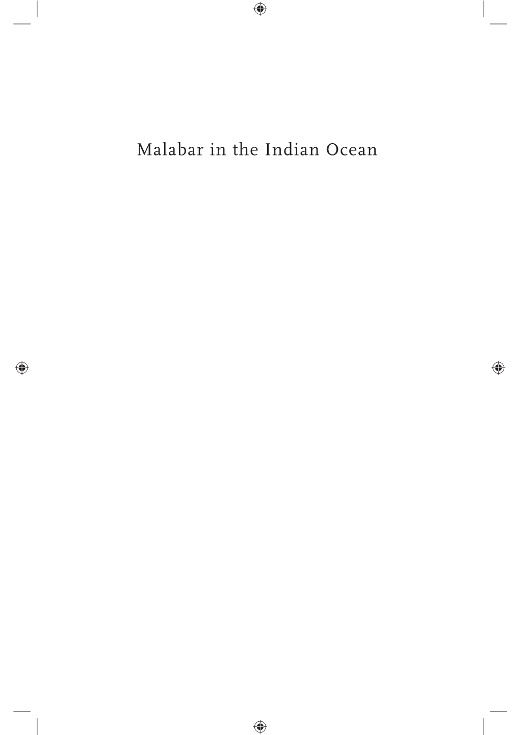 Malabar in the Indian Ocean