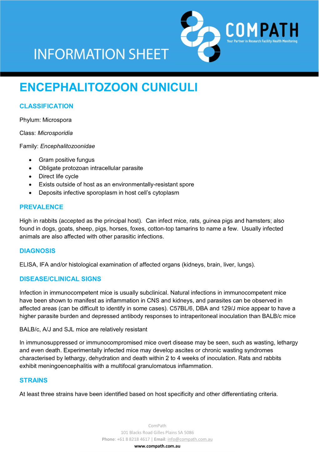Encephalitozoon Cuniculi (ECUN)