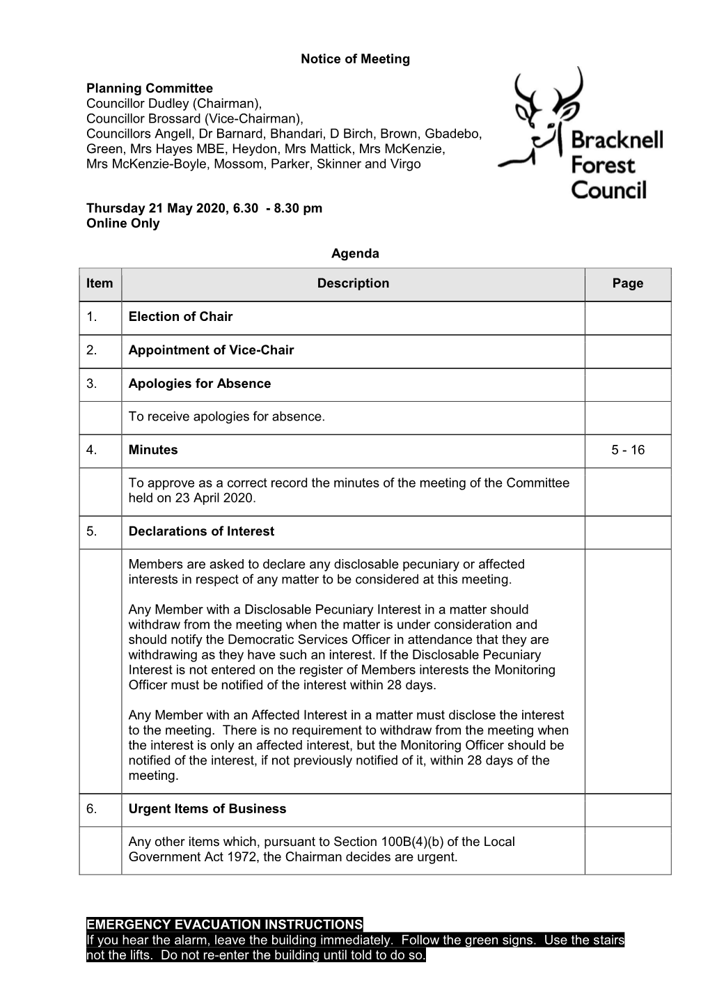 (Public Pack)Agenda Document for Planning Committee, 21/05/2020