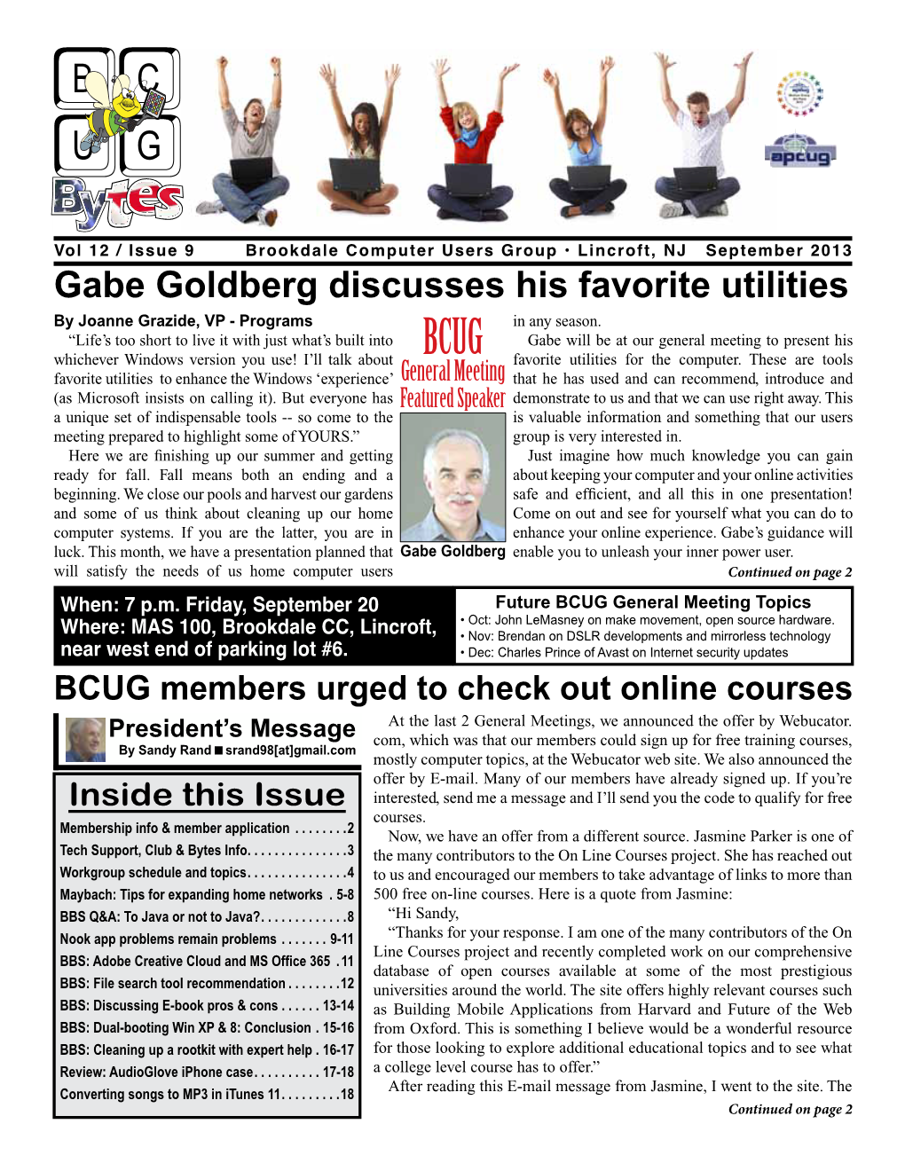 Gabe Goldberg Discusses His Favorite Utilities by Joanne Grazide, VP - Programs in Any Season