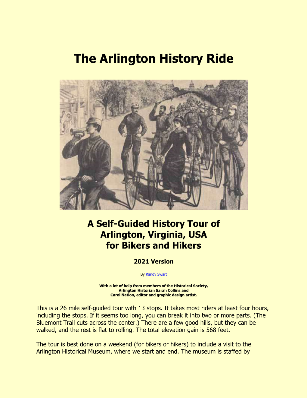 The Arlington History Ride