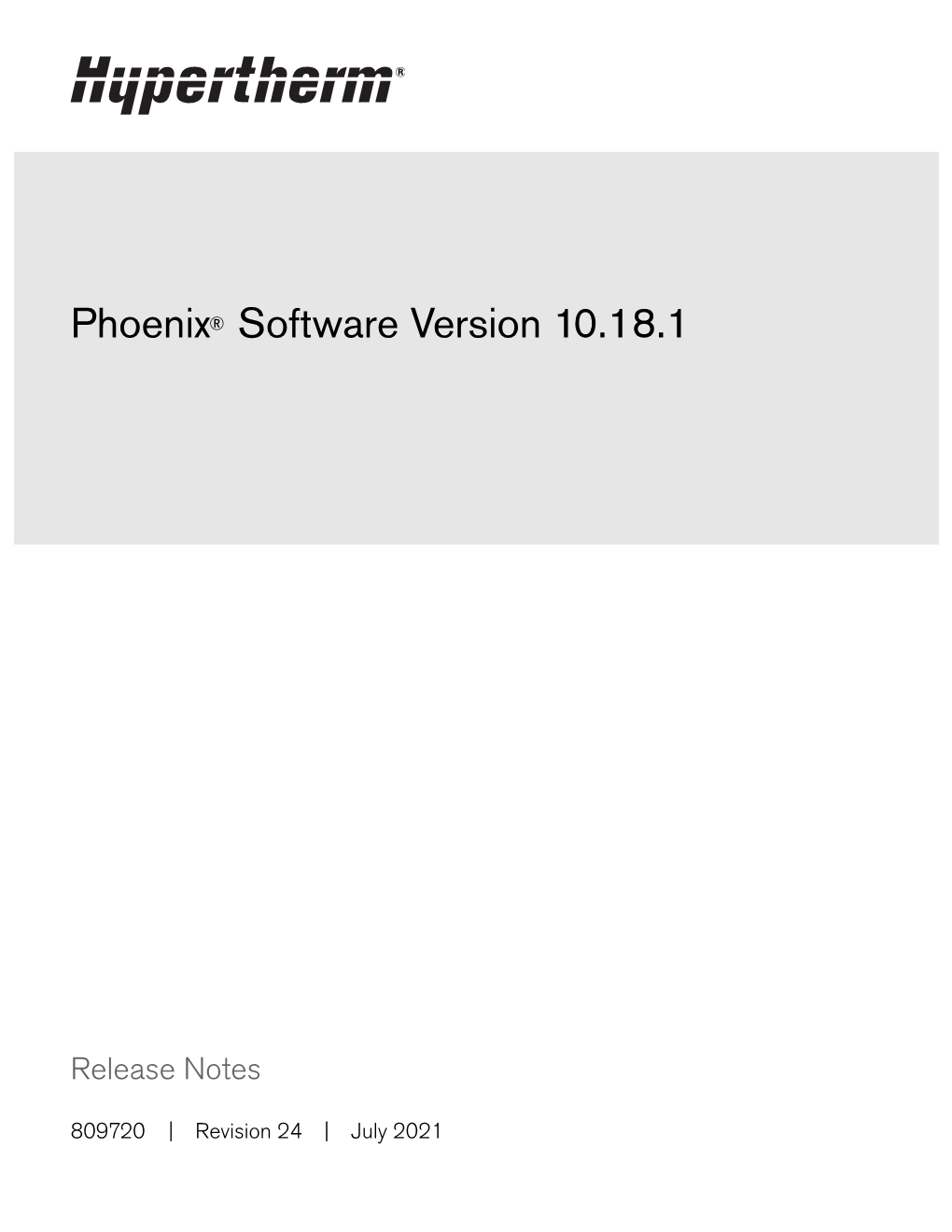 Phoenix® Software Version 10.18.1