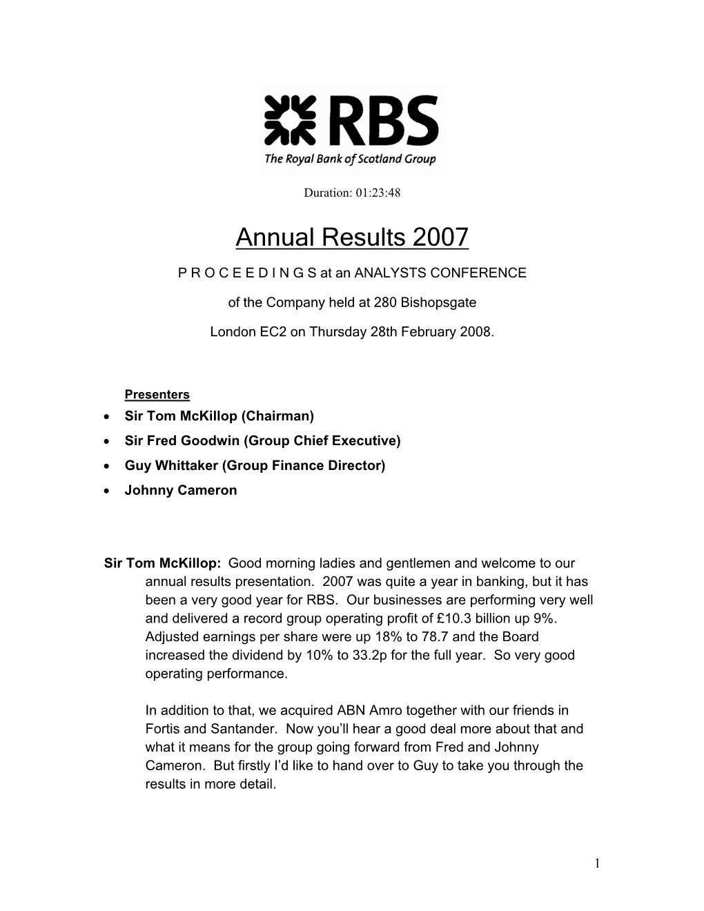 Download PDF File of Results Presentation Archive 2007 27