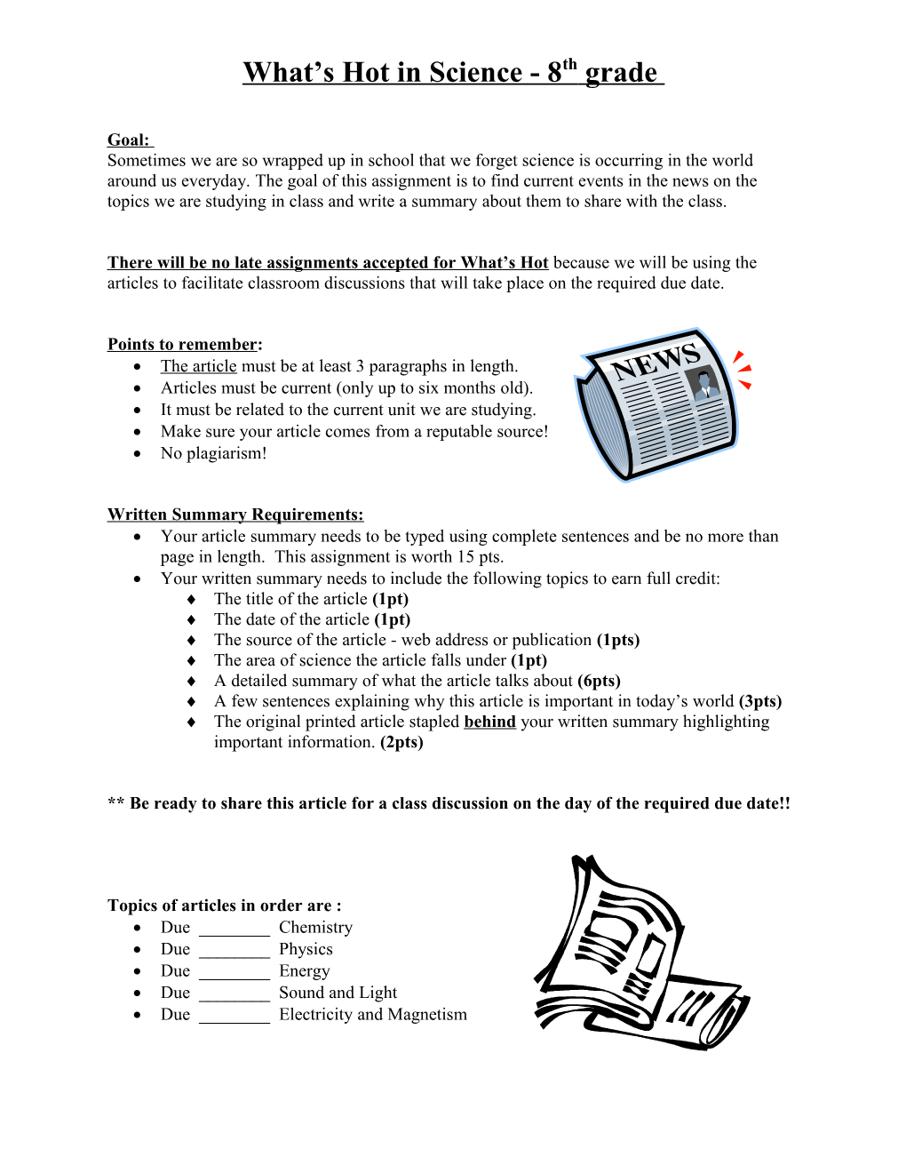 What S Hot in Science - 9Th Grade