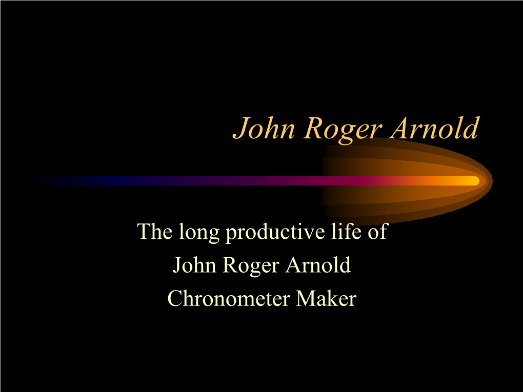 John Roger Arnold