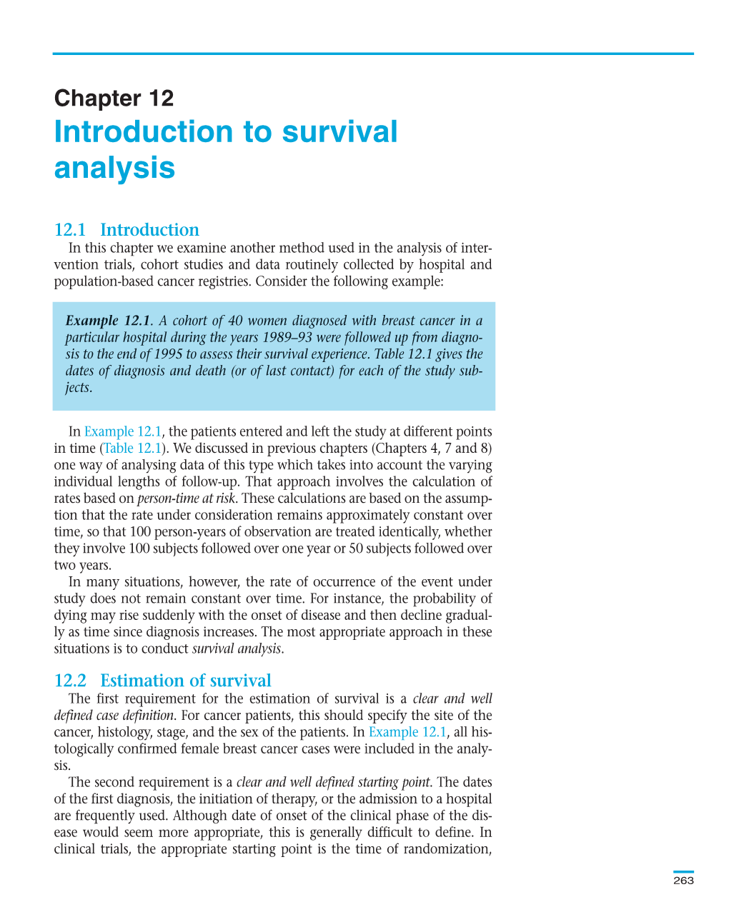 Chapter 12 Introduction to Survival Analysis