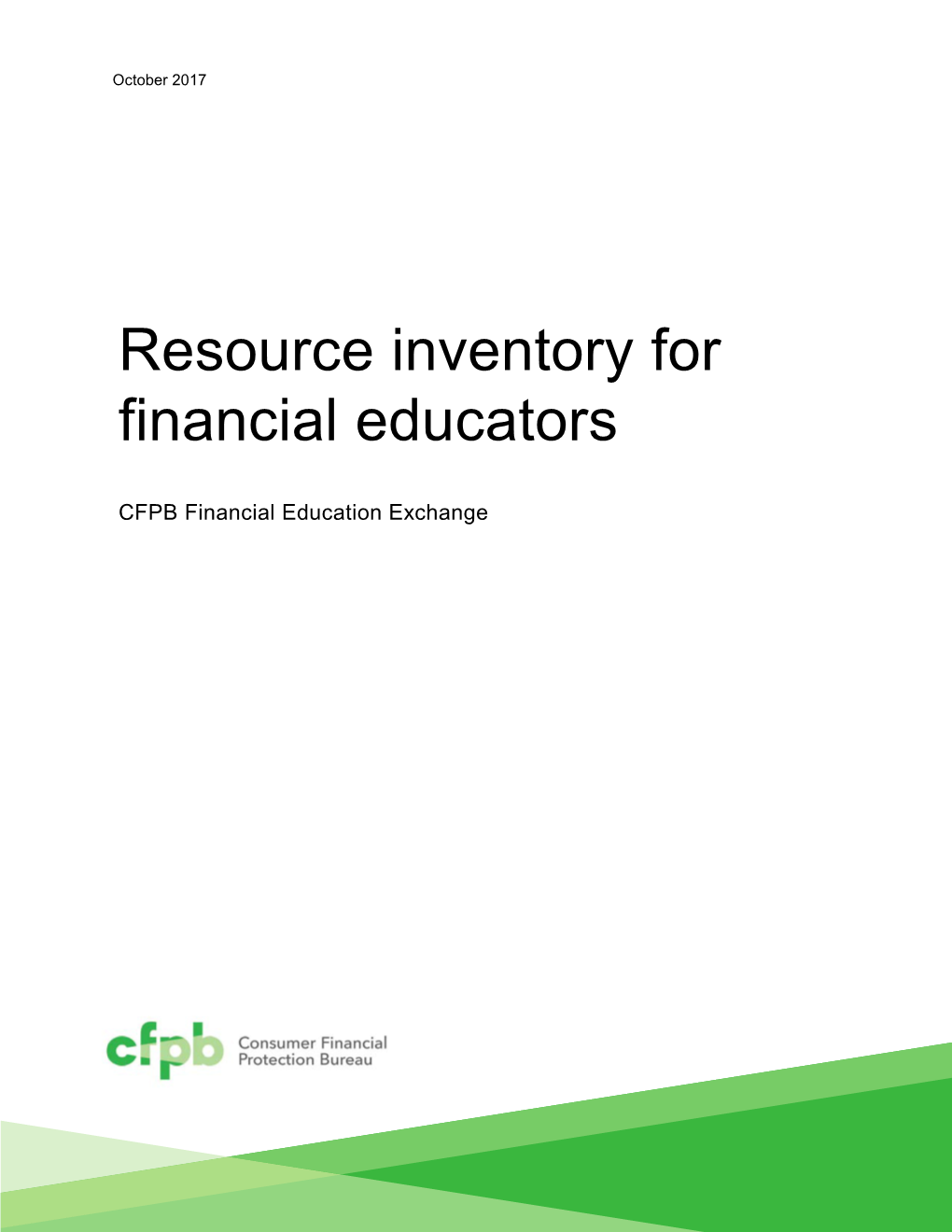 Resource Inventory for Financial Educators