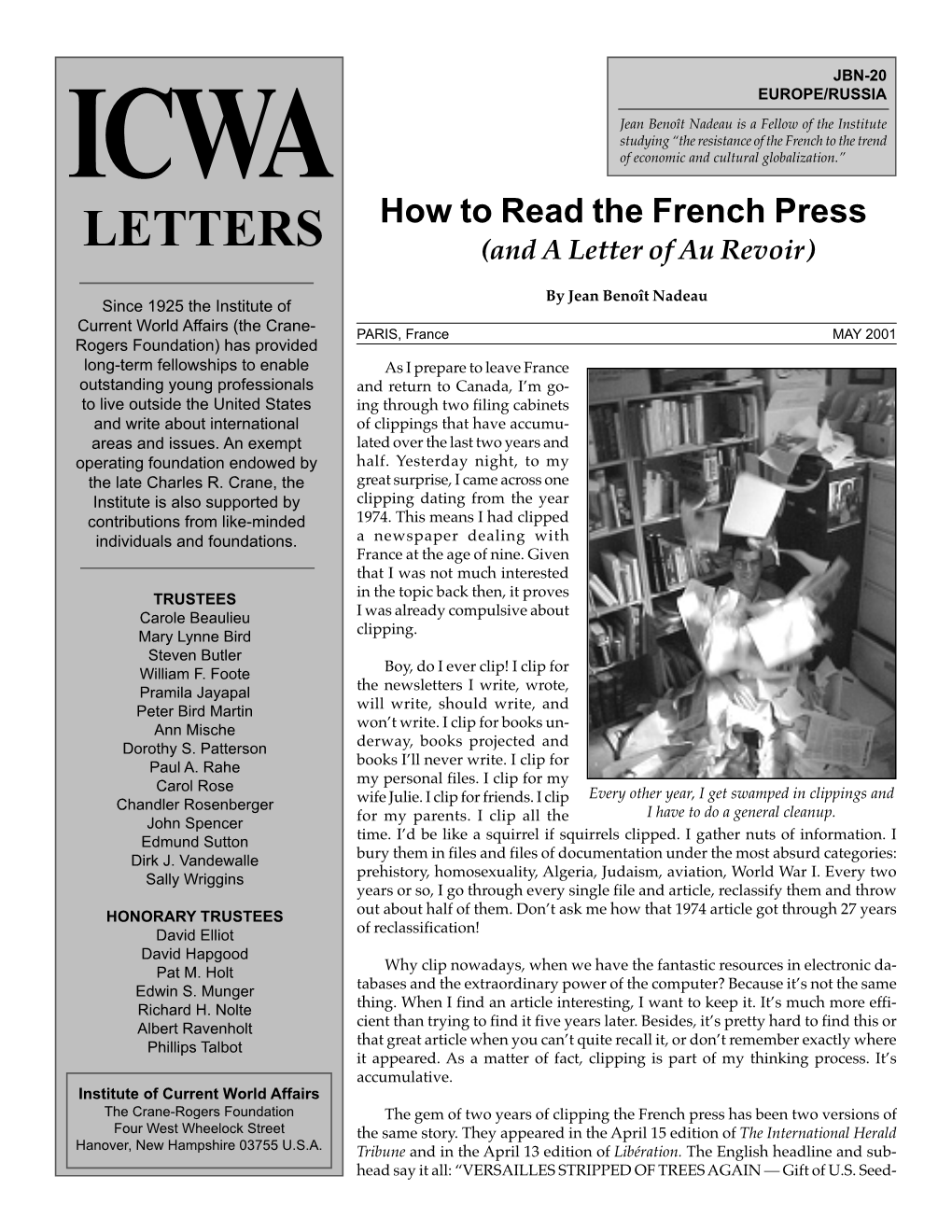 How to Read the French Press LETTERS (And a Letter of Au Revoir)