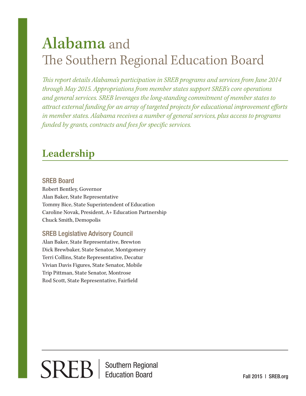 Alabama and the Southern Regional Education Board