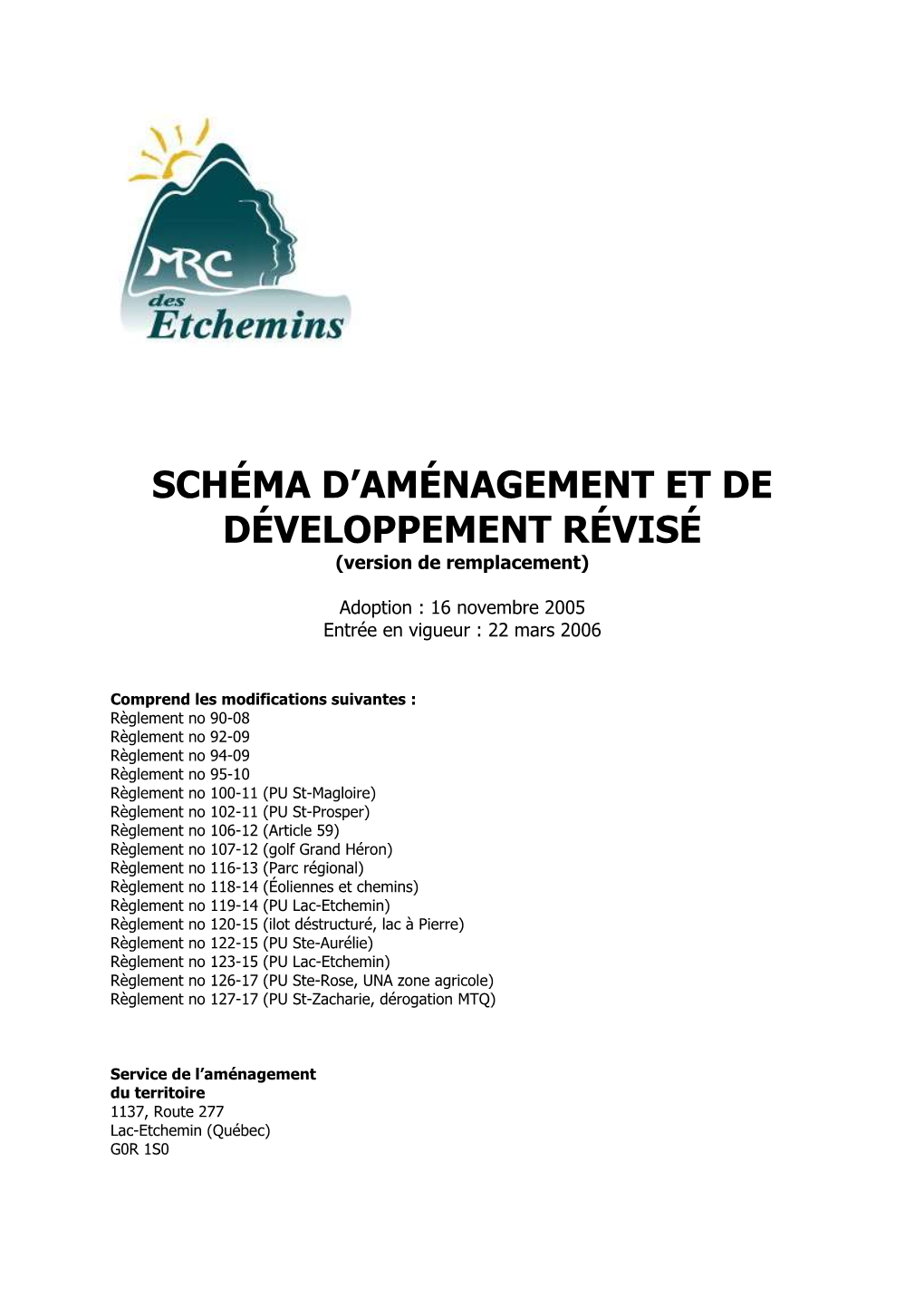 Schéma D'aménagement Et De Développement Révisé