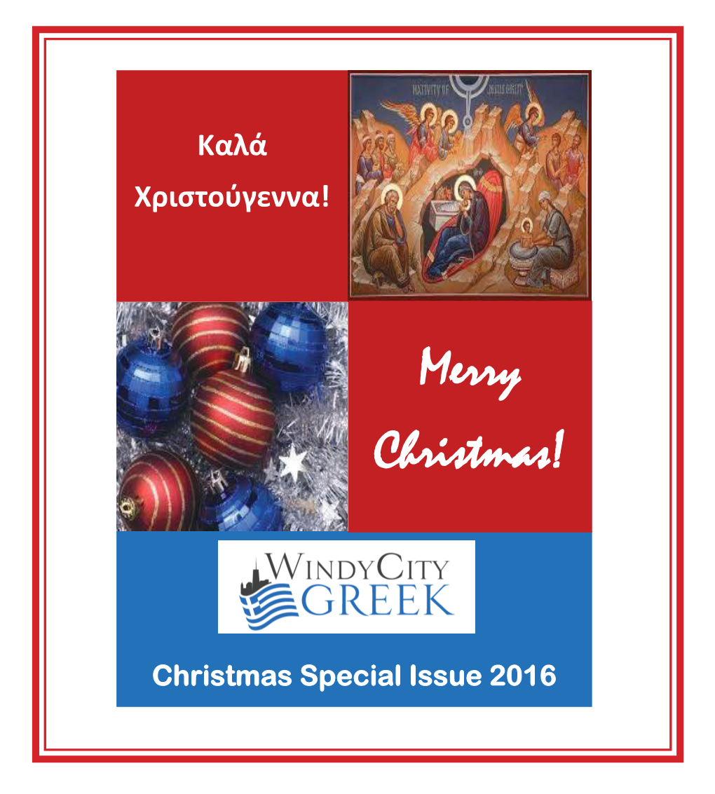 Special Christmas Issue 2016, and That Its Resources Are Helpful to You